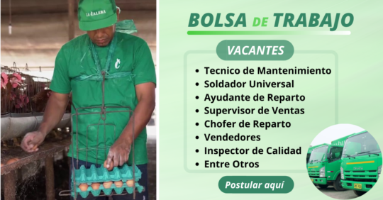 CALERA TRABAJOS, CONVOCATORIA LABORAL CALERA, TRABAJOS CON NOSOTROS EN LA CALERA, HUEVOS DE LA CALERA