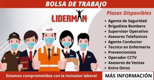empleos de liderman, LIDERMAN TRABAJA CON NOSOTROS,