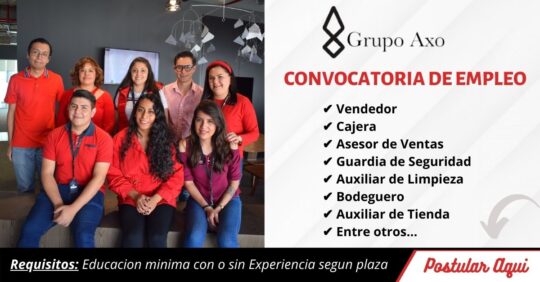 TRABAJA EN TIENDAS DE GRUPO AXO, TRABAJA CON NOSTROS EN GRUPO AXO, EMPLEOS EN GRUPO AXO