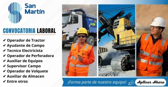 EMPLEOS EN MINERIA, CONTRATISTAS SAN MARTIN, EMPLEOS EN MINERIA, TRABAJOS EN MINERIA, EMPRESAS MINERAS