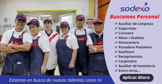 CONVOCATORIA LABORAL EN SODEXO, PROCESO DE SELECION EN SODEXO, EMPRESA INTERNACIONAL SODEXO ESTA RECLUTANDO PERSONAL