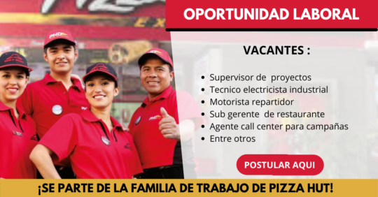 CONVOCATORIA DE PIZZA HUT